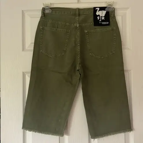 Bermuda Sandrine rose army green,  denim, jean shorts, size 24 NWT