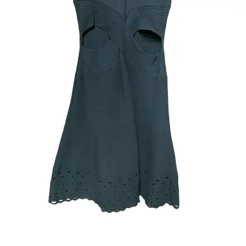 Ramy Brook Black Sleeveless Laser Hem Cutout Waist Knit Dress Size XS - Image 3