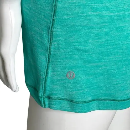 Lululemon  Tank Womens 6 Green Twist & Toll 2 in 1 Yoga Gym Workout Athleisure