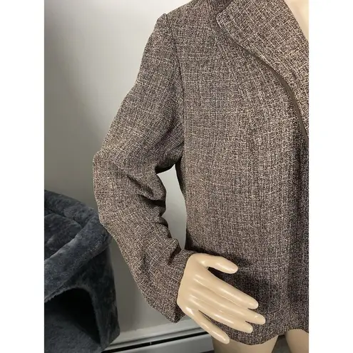 Positive Attitude Women's Brown Tweed Marled Jacket Size 18 B