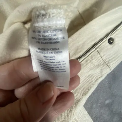 Faherty Jumpsuit Womens Large Overland Twill Cream Long Sleeve Organic Cotton