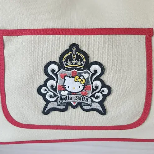Sanrio Hello Kitty Patch Royal Crown Messenger Shoulder Crossbody Canvas Bag HTF
