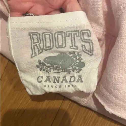 Roots Canada Shorts Pink White Terry Size XS