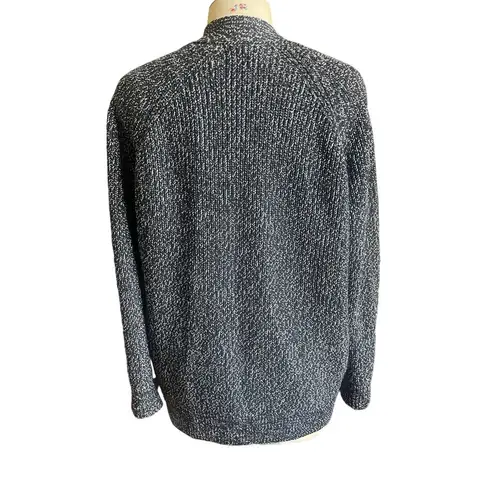 Everlane  Chunky Grandpa Cardigan Sweater in Marled Black & White Size Small