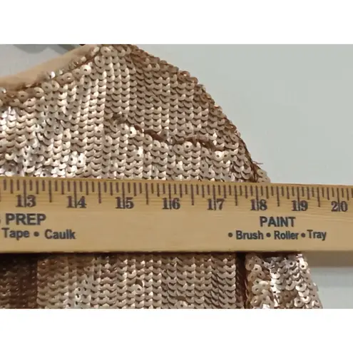 J. Crew Women’s Top Sequin Black Ribbon Zip Back Closure Gold MSRP $148 Size 8