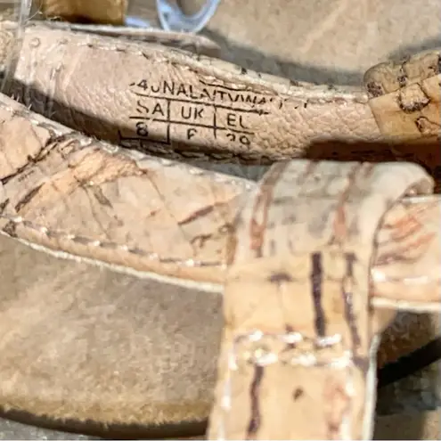 Vionic Rest Nala T-Strap Geometric Studded Gold/Cork Arch Support Thong Sandals