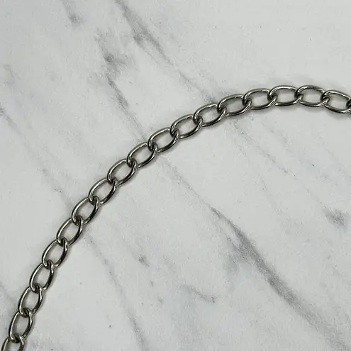 Rhinestone Silver Tone Chain Link Belt Small/Medium (S/M) ✨