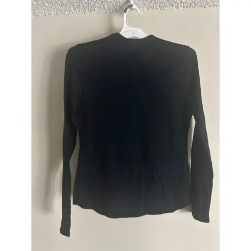 Segments Womens Base Layer Top size S Black Merino Wool Long Sleeve Tee