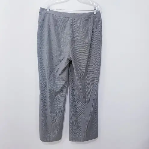 St. John High Rise Straight Leg Pants Houndstooth Print