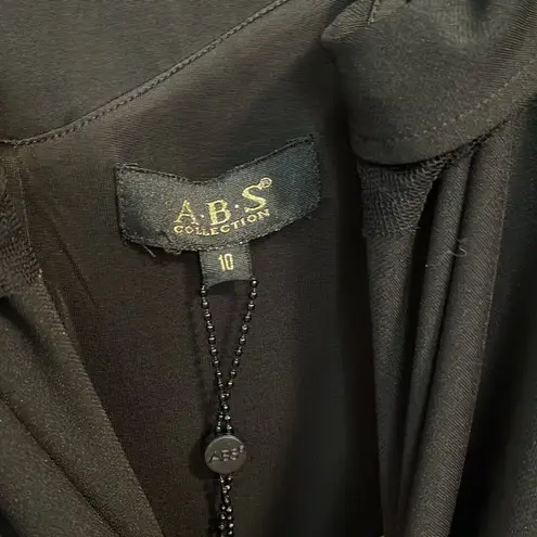 ABS Allen Schwartz A.B.S collection off the shoulder tilled trim v neck gown size 10