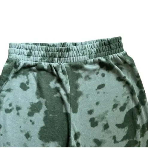 GUNS N ROSES Sweatpants Green Tie Dye Elastic Waist Pull On, Size XS