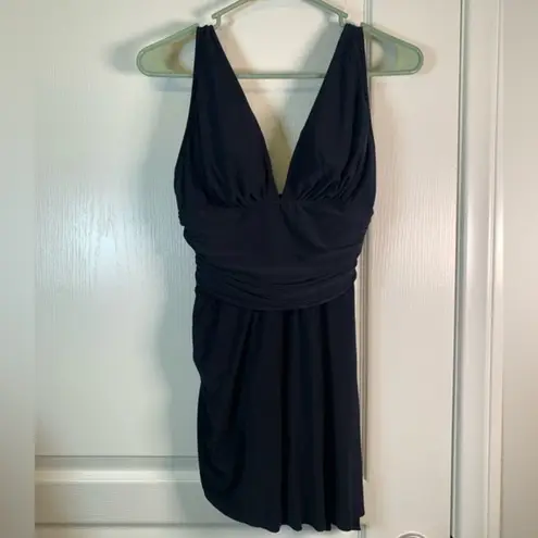 Magicsuit Miraclesuit Celine Swim Dress Black Convertible Swimsuit Size 8 #2848