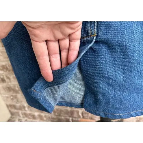 Anthropologie Pilcro Blue Jean Skirt Size 4 Front Button Pleaded Pockets…