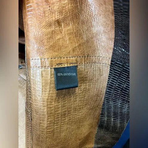 Lafayette 148 NYC Snake Print Leather Blazer – Size 10