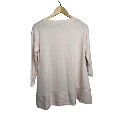 Halsbrook Cortland Park Saint Tropez Beige Cashmere Swing Sweater NWT Sz. M Pink Size M
