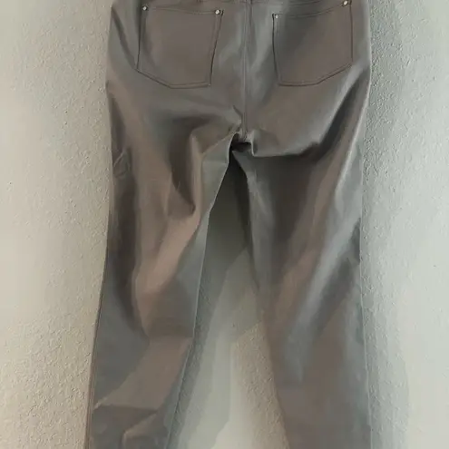 Lafayette 148 coated grey Mercer pants Gray Size 10