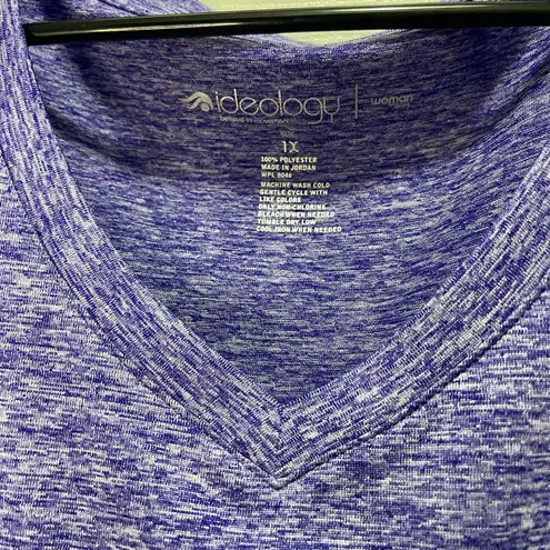 Ideology Heathered Short Sleeve 1X Purple heathered