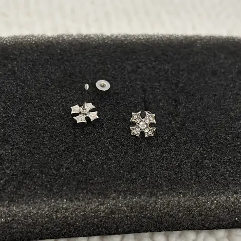 Small CZ Cross Stud Earrings for Men Women Screw Back Design Unisex Earrings Hip Hop Punk Streetwear Gold