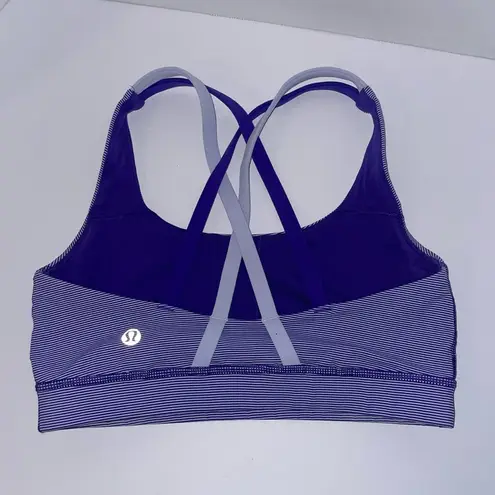 Lululemon  energy sports bra wee striped purple and white size 4-6