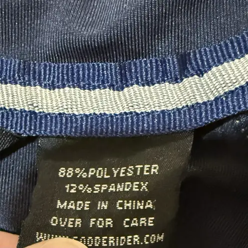 Goode Rider Shirt Womens M Blue Gray 1/4 Zip Pullover Equestrian Horse Riding Size M