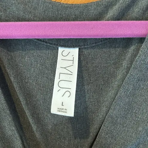 Stylus Gray Sleeveless Romper Casual Summer Lightweight Casual Chic Size L