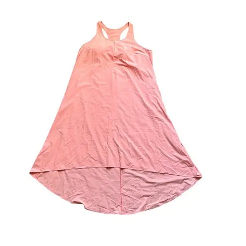 Halara Backless Racerback Side Pocket High Low Flowy Midi Quick Dry Casual Dress