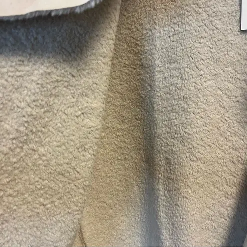 Madison & Lola Vest Faux Suede Cream Faux Shearling Vest w/ Open Front Sz 2X NWT