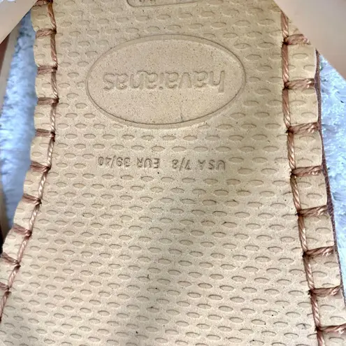 Havaianas NWT Slim Flatform Loop Tan Gold Flip Flop Sandals US 7 - 8