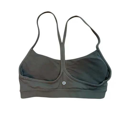 Lululemon  Womens Flow Y Size 8‎ Dark Green Sports Bra With Pads Activewear