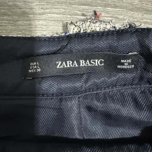 Zara Women Basic Tweed Skirt Mini A