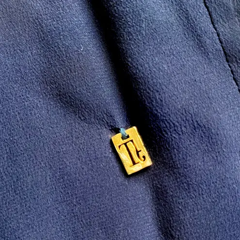 Tt Collection Navy Blue Baby Doll Silk Dress