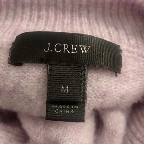 J.Crew Side Slit Supersoft Turtleneck Sweater Lilac Purple Oversized H4131 Wool Size Medium