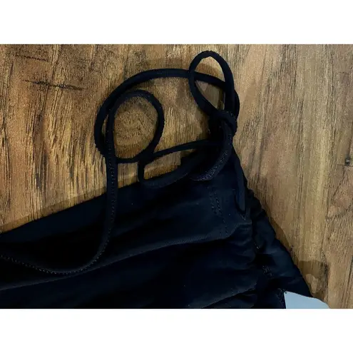 Roberto Cavalli Side Drawstring Pant SLIGHT FLARE Size 42 XS Black BEACH LOUNGE