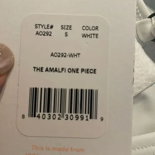 ANDIE The Amalfi One Piece Swimsuit White Size S NWT minimalist