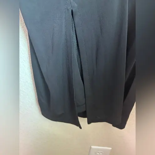 INC International Concepts Black Ruched Short Sleeve Midi Shirtdress XXL