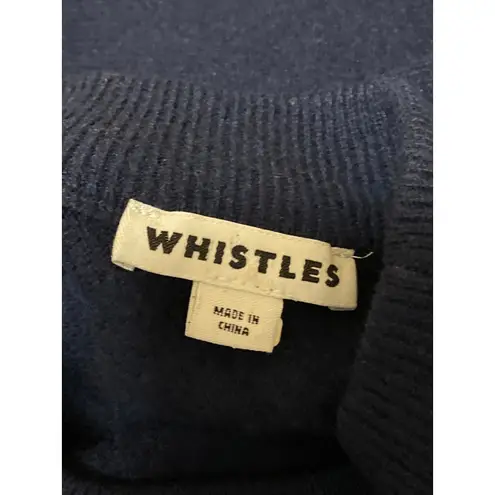 Whistles Women's Blue Mock Neck Long Dolman Sleeve Knit Pullover Sweater Top M Size M