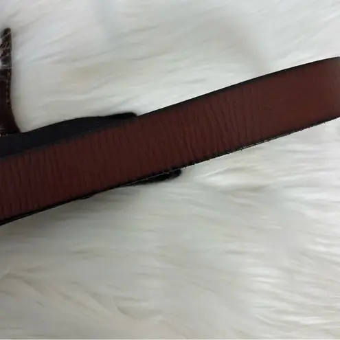 Genuine Leather Braided Wrap Detail Brown Belt Size XL