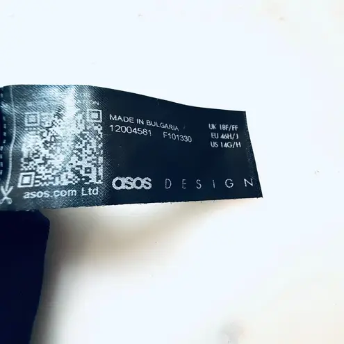 ASOS DESIGN Black Padded Underwire One Piece Swimsuit 14G/H Size 14