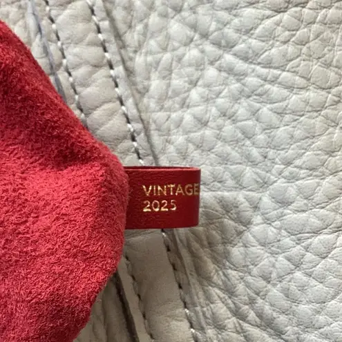 Hammitt VIP Med Bluebird Brushed Silver Leather Crossbody Bag