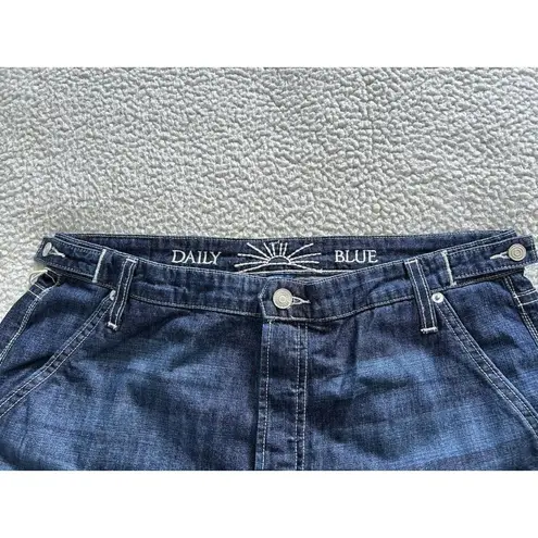 Daily Blue Hope Jeans Zephyr Blue Wash Utility Cargo Pant High Rise Size 30