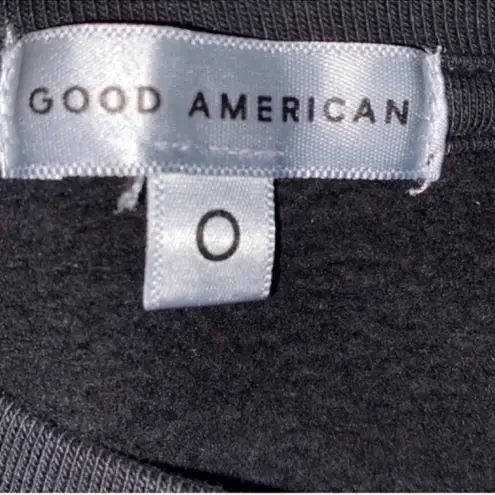 Good American  Black Oversized Leo Zodiac Boyfriend
Sweatshirt(Size O/XS)