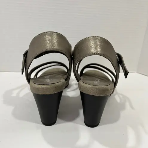 Easy Street Orien Heeled Sandal-Size: 8.5 Color: Pewter