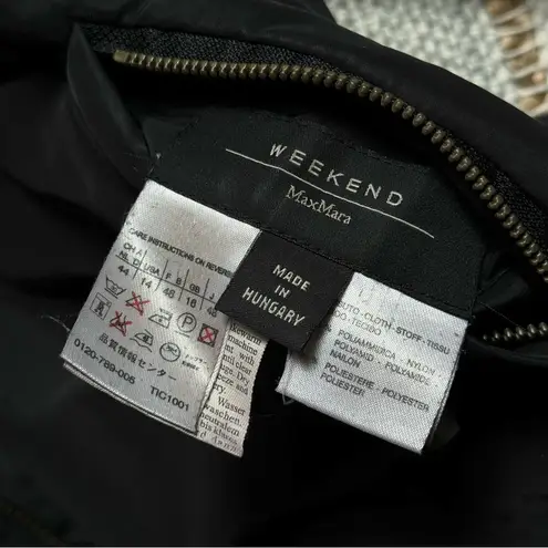 Max Mara Weekend Black Zip Up Long Reversible Puffer Coat Women’s Size US 14