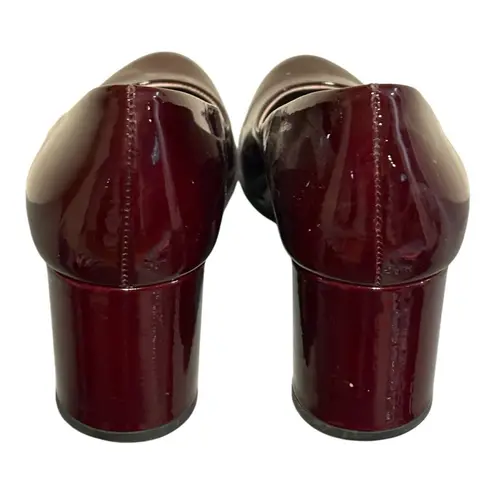 Burgundy Patent Leather Pumps Red Size 8