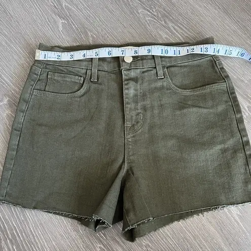 L'Agence L’Agence Betty Denim Shorts Womens Size 25 Olive Green