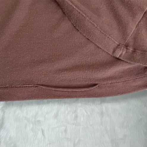 Lola Brown Slim Fit Short Sleeve Top with Ruched Details Size M