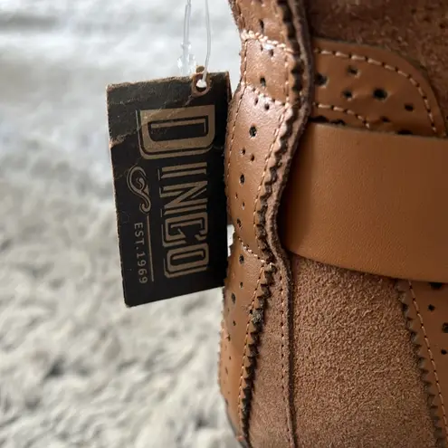 Dingo Gummy Bear Harness Western Fashion Booties Snip toe camel suede NWT size 8
