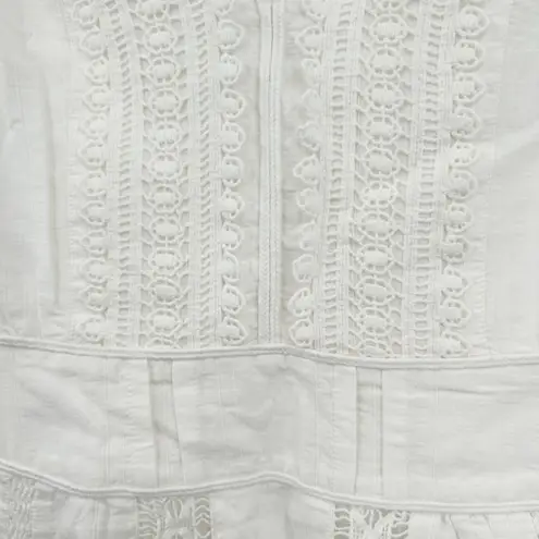 The Kooples Womens Cottagecore Soft Girl Lace Trim Cotton Mini Dress Size 0