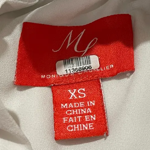 Monique Lhuillier ML White Victorian Top - XS