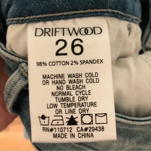 Driftwood Jackie Rainbow Side Stripe Skinny Jean Light Denim 26